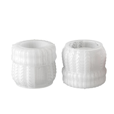 Fried Dough Twists Knitting Wool Storage Tank Silicone Mold Diy Aromatherapy Candle Cup Container Plaster Mold