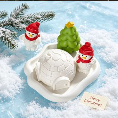Christmas House Storage Jar, Candle Cup, Christmas Snowman, Christmas Tree, Candle Combination Decoration, Silicone Mold