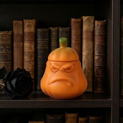 Halloween Angry Pumpkin With Lid Candle Cup Silicone Mold DIY Aromatherapy Gypsum Storage Can Mold