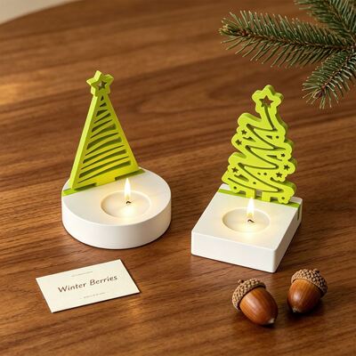Cross Border Star Hollow Christmas Tree Insert Board Silicone Mold DIY Aromatherapy Gypsum Candle Holder Decoration Mold
