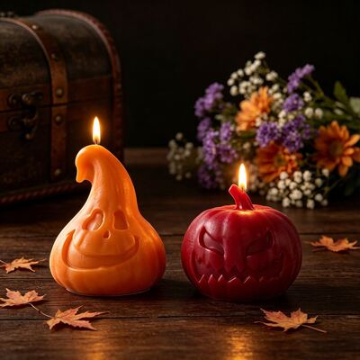 3D 3D Halloween Pumpkin Silicone Mold Devil's Face Pumpkin Aromatherapy Candle Gypsum Mold