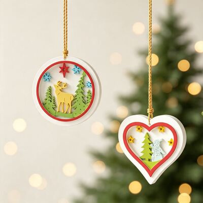 DIY Drip Glue Aromatherapy Gypsum Christmas Tree Round Love Pentagram Elk Hanging Silicone Mold