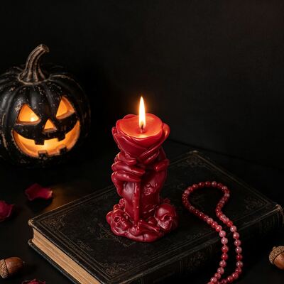 DIY Halloween Rose Ghost Hand Pendant Magic Claw Ghost Handball Aromatherapy Gypsum Candle Dropping Silicone Mold