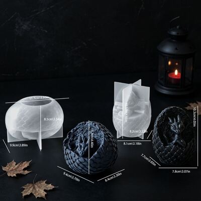 DIY Dinosaur Egg Candle Mold Dinosaur Baby Shell Breaking Tyrannosaurus Candle Gypsum Silicone Mold