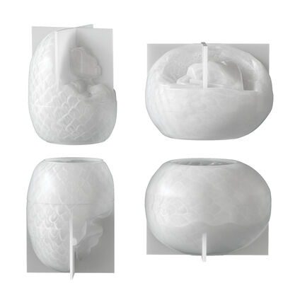 DIY Dinosaur Egg Candle Mold Dinosaur Baby Shell Breaking Tyrannosaurus Candle Gypsum Silicone Mold