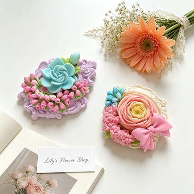 Ins-style Various Flower Clusters, Floral Aromatherapy, Car Hanging Decorations, Decorative Ornaments, Epoxy, Plaster, Silicone Mold