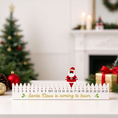 Christmas Countdown Calendar Silicone Mold 25 Grid Santa Claus Arrival Calendar Aromatherapy Gypsum Mold
