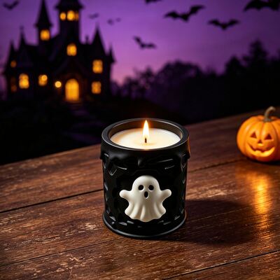Cross Border Halloween Relief Ghost Candle Cup Pumpkin Ghost Altar Candle Holder Ornament Silicone Mold