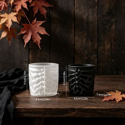 3D Bone Storage Jar Silicone Mold DIY Halloween Skeleton Aromatherapy Candle Cup Gypsum Mold