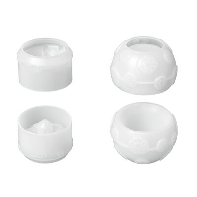 Christmas Snowflake Spherical Storage Can Silicone Mold DIY Aromatherapy Gypsum Candle Cup Decoration Mold