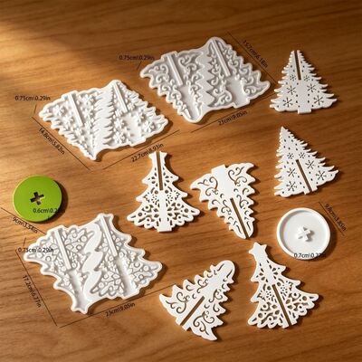 New Splicing Hollow Christmas Tree Silicone Mold DIY Snowflake Christmas Tree Gypsum Decoration Mold