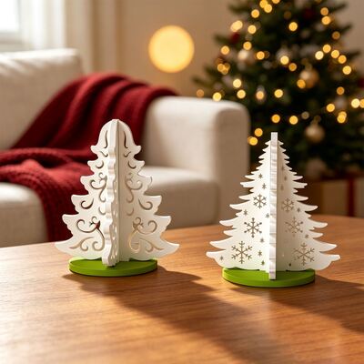 New Splicing Hollow Christmas Tree Silicone Mold DIY Snowflake Christmas Tree Gypsum Decoration Mold