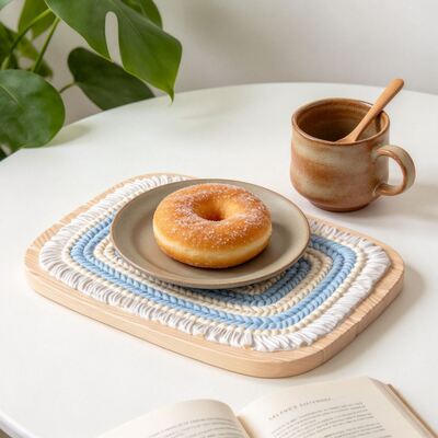 Ins Woven Tassel Coaster Silicone Mold DIY Oval Square Gypsum Aromatherapy Pad Drip Glue Mold