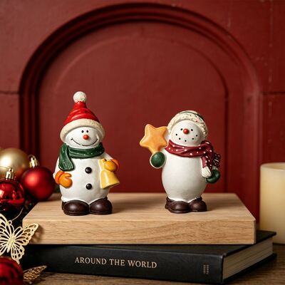 Christmas 3D Snowman Silicone Mold With Star Christmas Tree Bell Gift Box Christmas Snowman Mold