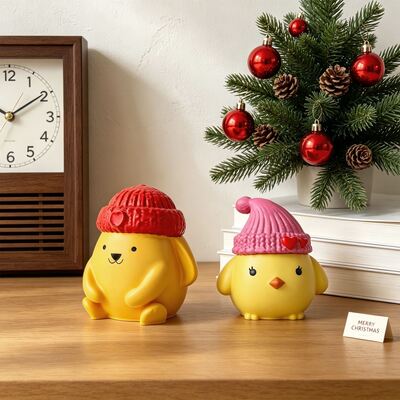 Cross Border 3D 3D Knitted Hat For Chicks And Rabbits Silicone Mold DIY Aromatherapy Gypsum Candle Mold