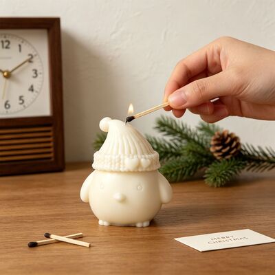 Cross Border 3D 3D Knitted Hat For Chicks And Rabbits Silicone Mold DIY Aromatherapy Gypsum Candle Mold