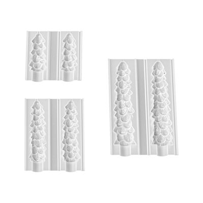 Christmas Pine Aromatherapy Candle Silicone Mold 3D Long Christmas Tree Aromatherapy Gypsum Mold