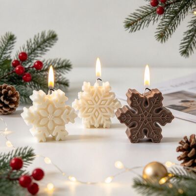 Christmas Six In One Snowflake Aromatherapy Tablets Silicone Mold Multiple Snowflake Fragrance Stone Hanging Dropping Mold
