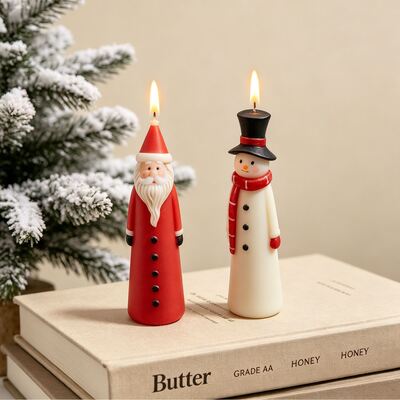 Cross Border Santa Claus Snowman Photo Frame Silicone Mold DIY Aromatherapy Gypsum Ornament Candle Mold
