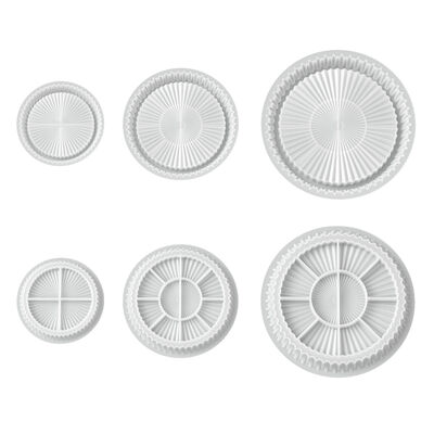 Ins Style Pleated Lace Circular Tray Silicone Mold, Large, Medium, Small Storage Tray Decoration Gypsum Mold
