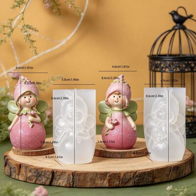 Cross Border Three-dimensional Flower Fairy Flower Fairy Silicone Mold DIY Aromatherapy Gypsum Candle Decoration Mold