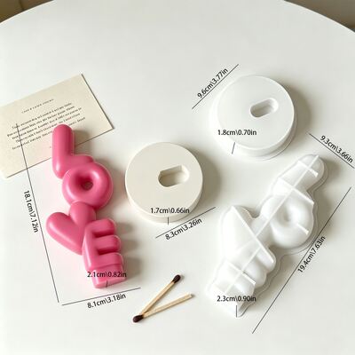 Ins Style LOVE English Letter Candle Silicone Mold Valentine's Day Resin Gypsum Decorative Ornament Mold