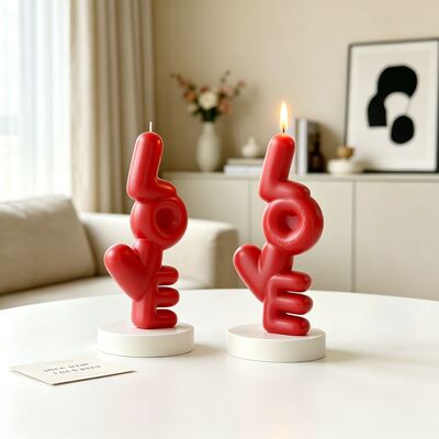 Ins Style LOVE English Letter Candle Silicone Mold Valentine's Day Resin Gypsum Decorative Ornament Mold