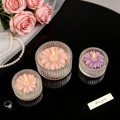 Circular Striped Storage Jar, Candle Cup, Flower Pot, Silicone Mold, DIY Daisy Decorative Candle Mold