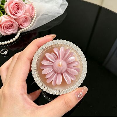 Circular Striped Storage Jar, Candle Cup, Flower Pot, Silicone Mold, DIY Daisy Decorative Candle Mold