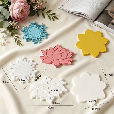 Ins Wind Flower Lotus Snow Cup Mat Platform Silicone Mold DIY Aromatherapy Gypsum Dropping Mold