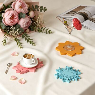 Ins Wind Flower Lotus Snow Cup Mat Platform Silicone Mold DIY Aromatherapy Gypsum Dropping Mold