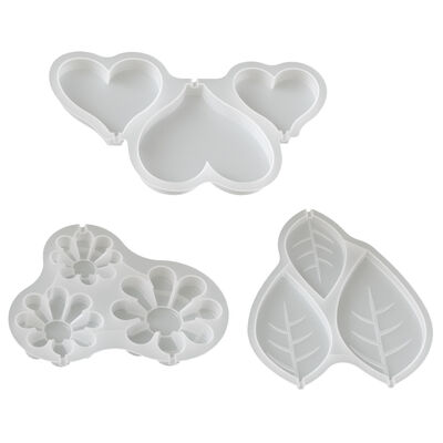 Ins Countryside Gardening Decoration Flowers And Leaves Insert Signature Silicone Mold DIY Aromatherapy Candle Gypsum Mold