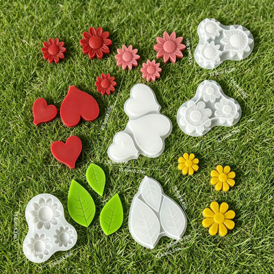 Ins Countryside Gardening Decoration Flowers And Leaves Insert Signature Silicone Mold DIY Aromatherapy Candle Gypsum Mold