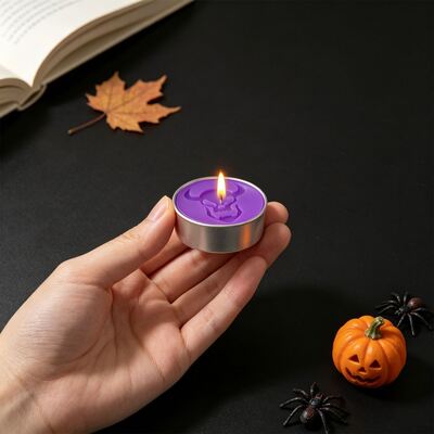 New Halloween Four Panel Funny Face Ghost Bat Skull Pattern Candle Gypsum Silicone Mold