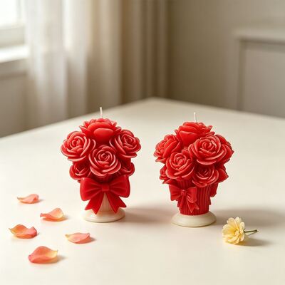3D Butterfly Knot Rose Bundle Silicone Mold DIY Rose Three Layer Cake Aromatherapy Candle Mold