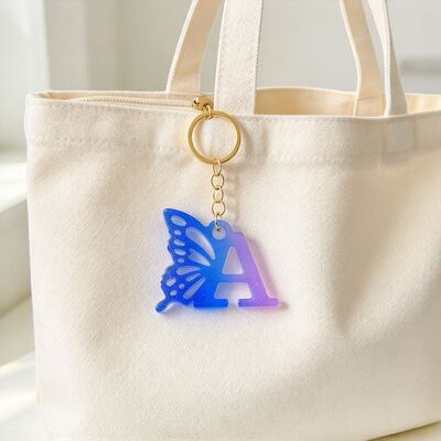 Butterfly 26 English Letter Silicone Mold DIY Drip Resin Keychain Pendant Letter Mold