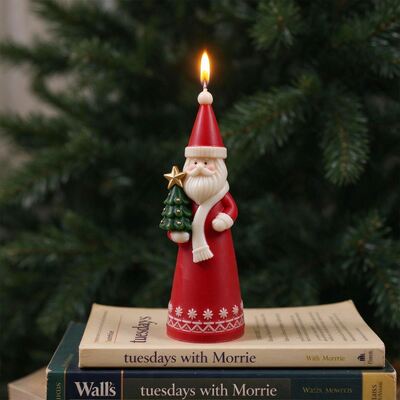3D Santa Claus Tree Hugging Silicone Mold DIY Aromatherapy Candle Ornament Drip Plaster Mold