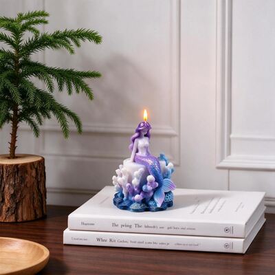 Coral Mermaid Silicone Mold DIY Aromatherapy Candle Gypsum Ocean Wind Mermaid Ornament Mold