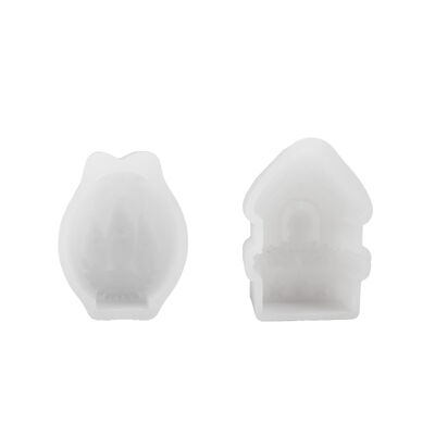 Christmas Faceless Old Man Snowman House Silicone Mold DIY Aromatherapy Candle Gypsum Dropping Mold