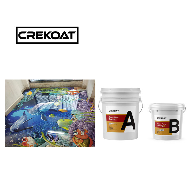 Brush High Gloss Epoxy Floor Paint Defoaming Decorative Floor Coating ...