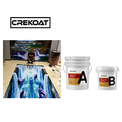 Clear 3D Epoxy Resin Floor Coating Self Leveling 1mm Eco Friendly