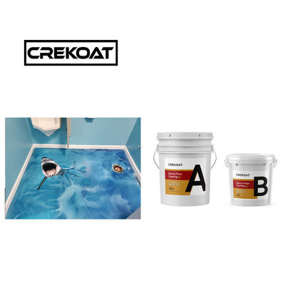 Glossy Epoxy Resin Floor Coating Hardened Seamless 3D Floor Coating