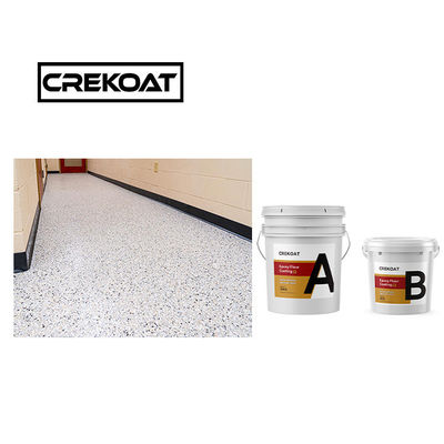 Hygienic Clear Resin Floor Coating Chemical Resistant Flake Concrete Coating