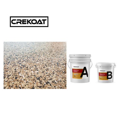 Multicolored Clear Gloss Epoxy Flake Floor Coating Resin Naturally Defoaming