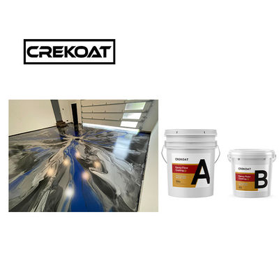 Viscosity Metallic Gold Floor Paint 1mm Black Epoxy Floor Coating Seamless