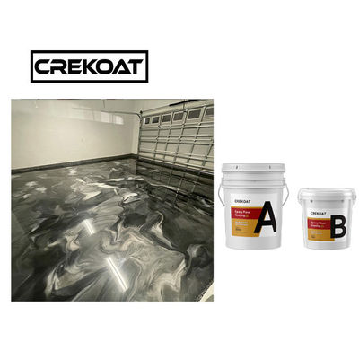 Two Part Metallic Epoxy Floor Coating Skid Resistant High Durability
