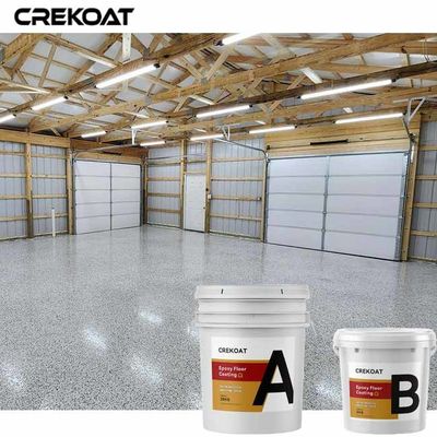 Water Based Transparent Epoxy Resin Floor Coating Broadcast Decorative Flake System