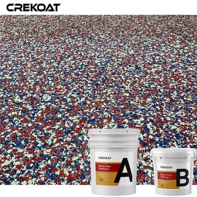 Garages Terraces Decorative Epoxy Resin Floor Coating With Multi Color Flakes