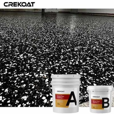 Flake Epoxy Resin Concrete Paint Anti Slip Protection For Garage Flooring