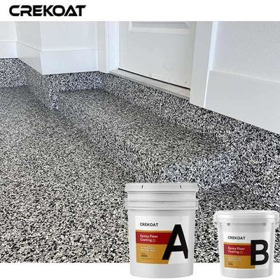 Paint Flakes Epoxy Resin Floor Coating For Garage Basement Concrete